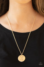 Load image into Gallery viewer, Paparazzi ~ Light It Up ~ Gold Inspirational Necklace Set