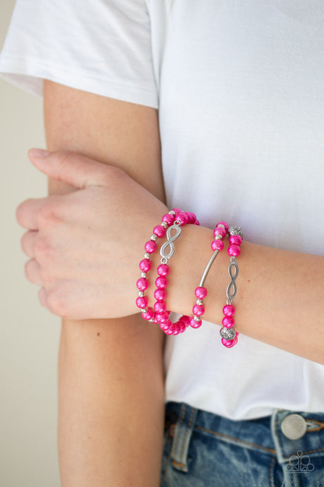Paparazzi ~ Limitless Luxury ~ Pink Pearl Bracelet