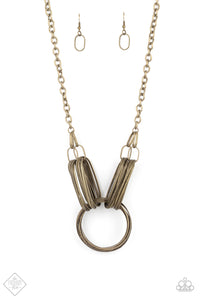 Paparazzi ~ Lip Sync Links ~ Brass Necklace Set (Fashion Fix Exclusive)