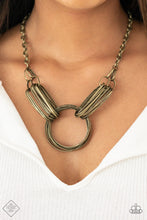 Load image into Gallery viewer, Paparazzi ~ Lip Sync Links ~ Brass Necklace Set (Fashion Fix Exclusive)