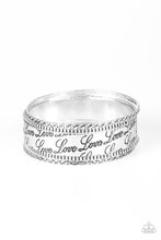 Load image into Gallery viewer, Paparazzi ~ Literally Loveable ~ Silver Bangle Bracelets