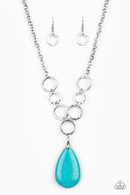 Load image into Gallery viewer, Paparazzi ~ Livin On A PRAIRIE ~ Blue Turquoise Stone Necklace Set
