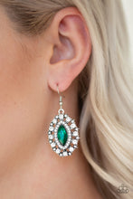 Load image into Gallery viewer, Paparazzi ~ Long May She Reign ~ Green Earrings
