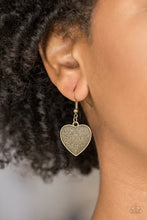 Load image into Gallery viewer, Paparazzi ~ Look Into Your Heart ~ Brass Heart Necklace Set