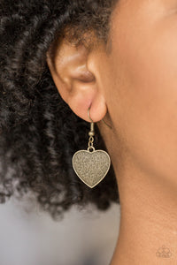 Paparazzi ~ Look Into Your Heart ~ Brass Heart Necklace Set