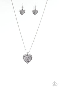 Paparazzi ~ Look Into Your Heart ~ Silver Necklace Set