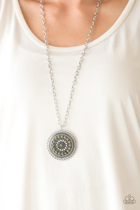 Paparazzi ~ Lost SOL ~ Green Necklace Set