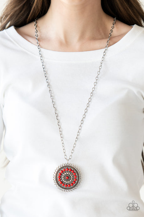 Paparazzi ~ Lost SOL ~ Red Necklace Set