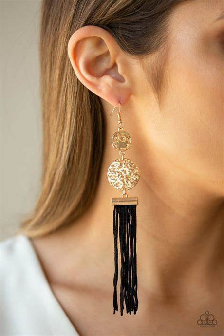 Paparazzi ~ Lotus Gardens ~ Gold Earrings (Life of the Party Exclusive)