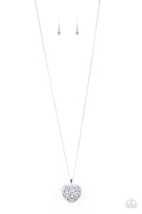 Paparazzi ~ Love Is All Around ~ Silver Necklace Set