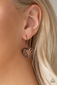 Paparazzi ~ Love Lockets ~ Copper Hearts Necklace Set
