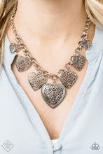 Load image into Gallery viewer, Paparazzi ~  Love Lockets ~ Silver Hearts Necklace &amp; Bracelet Set (Fashion Fix Exclusive)