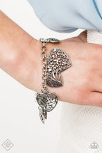 Load image into Gallery viewer, Paparazzi ~  Love Lockets ~ Silver Hearts Necklace &amp; Bracelet Set (Fashion Fix Exclusive)