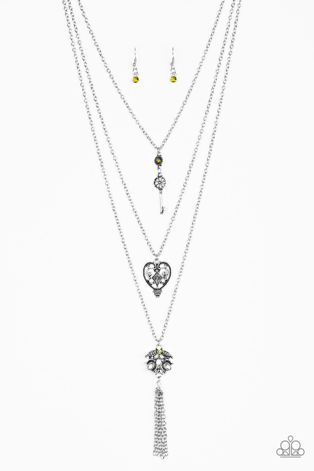 Paparazzi ~ Love Opens All Doors ~ Green Necklace Set