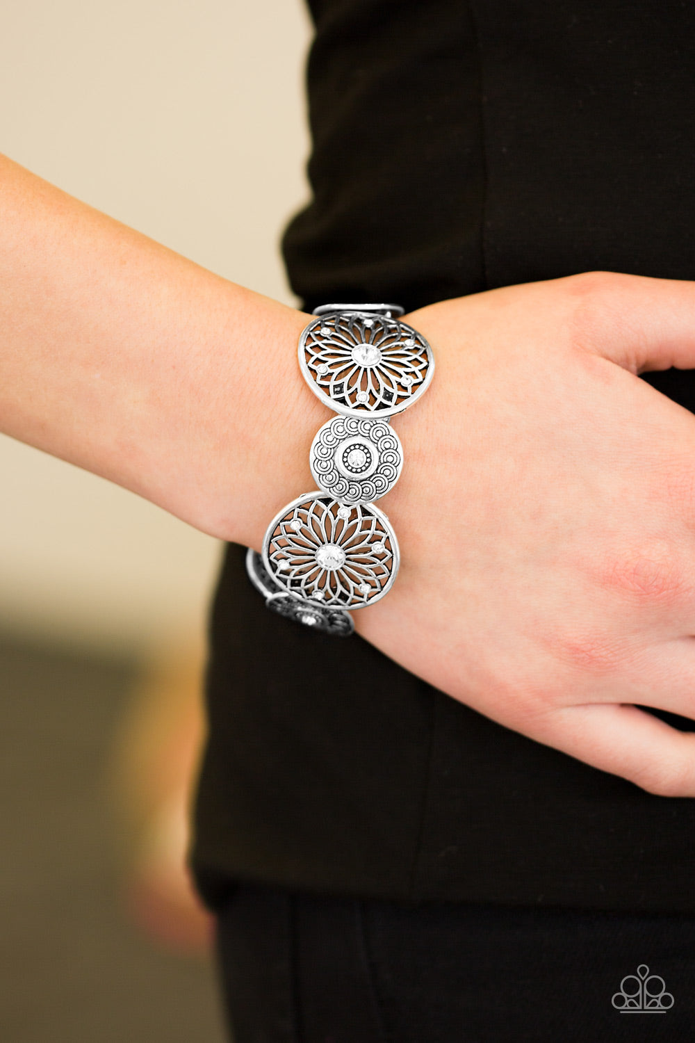 Paparazzi ~ Love WHEEL Find A Way ~ White Bracelet