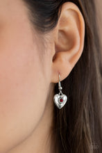 Load image into Gallery viewer, Paparazzi ~ Lovely Lockets ~ Red Heart Necklace Set