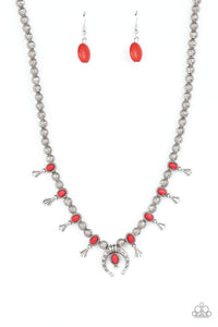 Paparazzi - Luck Of The West - Red Necklace Set