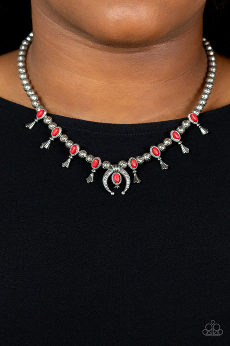 Paparazzi - Luck Of The West - Red Necklace Set