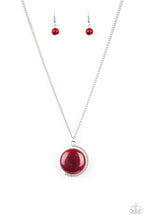 Load image into Gallery viewer, Paparazzi ~ Luminous Lagoon ~ Red Moonstone Pendant Necklace Set