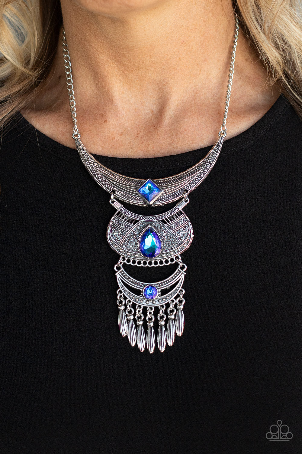 Paparazzi ~ Lunar Enchantment ~ Blue Necklace Set
