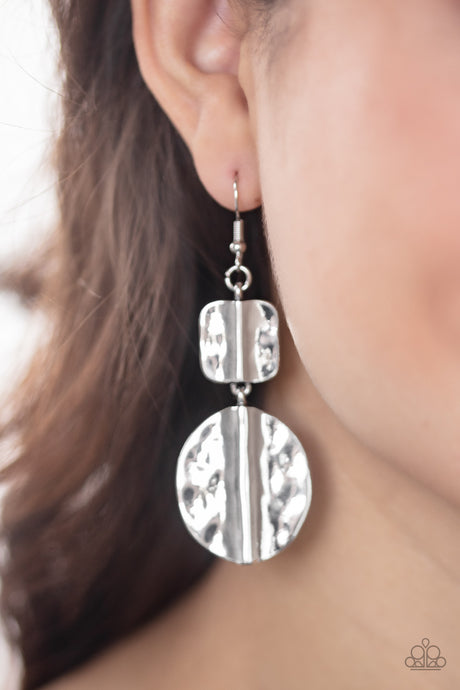 Paparazzi ~ Lure Allure ~ Silver Earrings