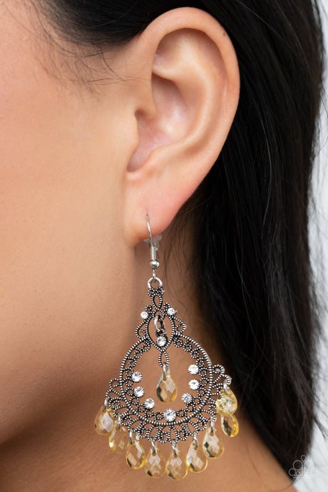 Paparazzi ~ Lyrical Luster ~ Yellow Earrings