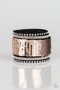 Paparazzi ~ MERMAIDS Have More Fun ~ Gold/Silver Reversible Sequins Wrap Bracelet