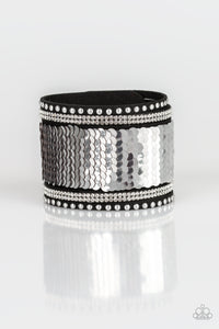 Paparazzi ~ MERMAIDS Have More Fun ~ Gold/Silver Reversible Sequins Wrap Bracelet