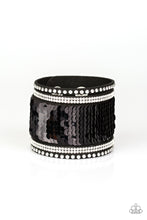 Load image into Gallery viewer, Paparazzi ~ MERMAIDS Have More Fun ~ Pink/Black Reversible Sequins Wrap Bracelet