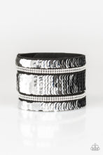 Load image into Gallery viewer, Paparazzi ~ MERMAID Service ~ Blue/Silver Reversible Sequin Wrap Bracelet