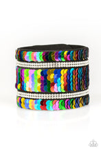 Load image into Gallery viewer, Paparazzi ~ MERMAID Service ~ Multi/Silver Reversible Sequin Wrap Bracelet