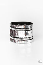 Load image into Gallery viewer, Paparazzi ~ MERMAID Service ~ Red/Silver Reversible Sequin Wrap Bracelet