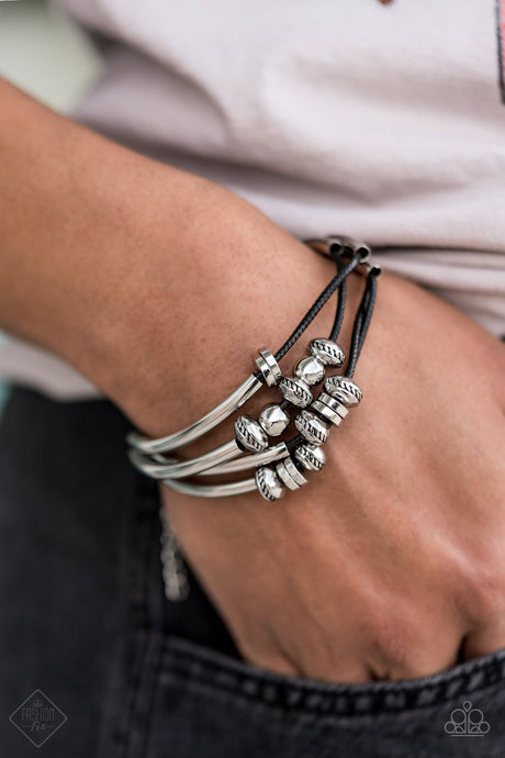 Paparazzi ~ We Aim To Please ~ Black Bracelet (Fashion Fix Exclusive)