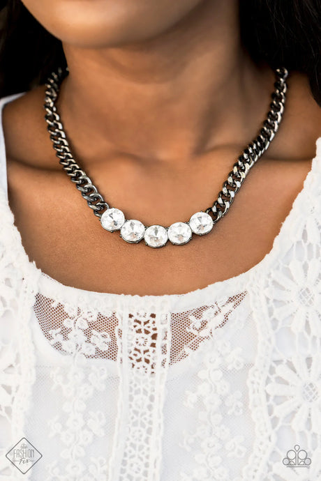 Paparazzi ~ Magnificent Musings ~ Fashion Fix Complete Trend Blend ~ Black Gunmetal Necklace Set