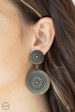 Load image into Gallery viewer, Paparazzi - Magnificent Medallions - Brass Clip On Earrings - Klassy Jewelz Boutique