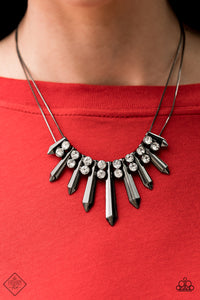 Paparazzi ~ Dangerous Dazzle ~ Black/Gunmetal Necklace Set (Fashion Fix Exclusive)