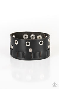 Paparazzi - Mainstreet Motocross - Black Urban Bracelet - Klassy Jewelz Boutique