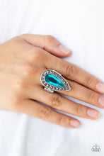 Load image into Gallery viewer, Paparazzi ~ Majestic Mayhem ~ Blue Ring with Stretchy Band