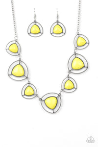 Paparazzi ~ Make A Point ~ Yellow Necklace Set