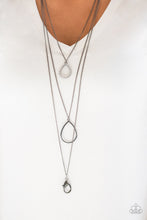 Load image into Gallery viewer, Paparazzi ~ Make The World Sparkle ~ Black Gunmetal Lanyard Necklace Set