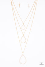 Load image into Gallery viewer, Paparazzi - Make The World Sparkle - Gold Teardrop Layered Necklace - Klassy Jewelz Boutique