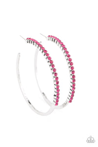 Paparazzi ~ Making Rounds ~ Pink Hoop Earrings