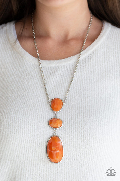 Paparazzi - Making an Impact - Orange Necklace Set