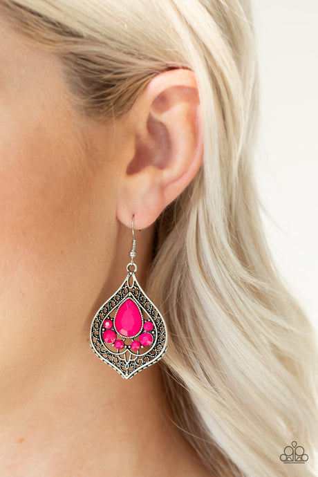 Paparazzi ~ Malibu Mama ~ Pink Earrings