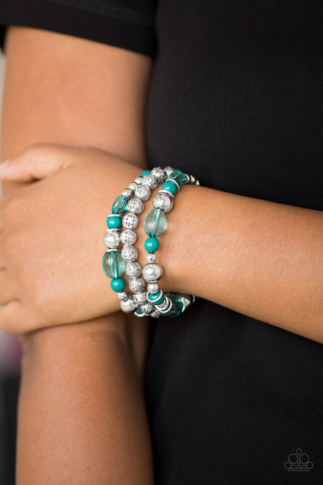 Paparazzi ~ Malibu Marina ~ Green Bracelet