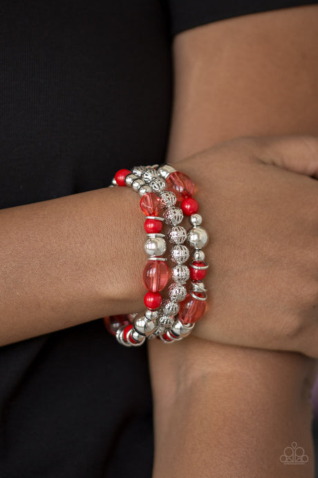 Paparazzi ~ Malibu Marina ~ Red Bracelet