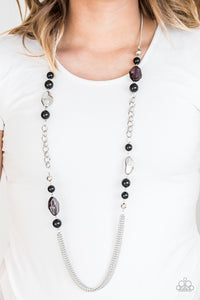 Paparazzi ~ Marina Majesty ~ Black Necklace Set