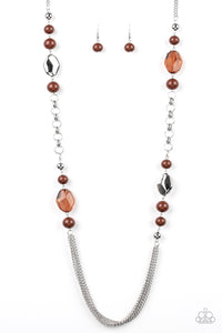 Paparazzi ~ Marina Majesty ~ Brown Necklace Set
