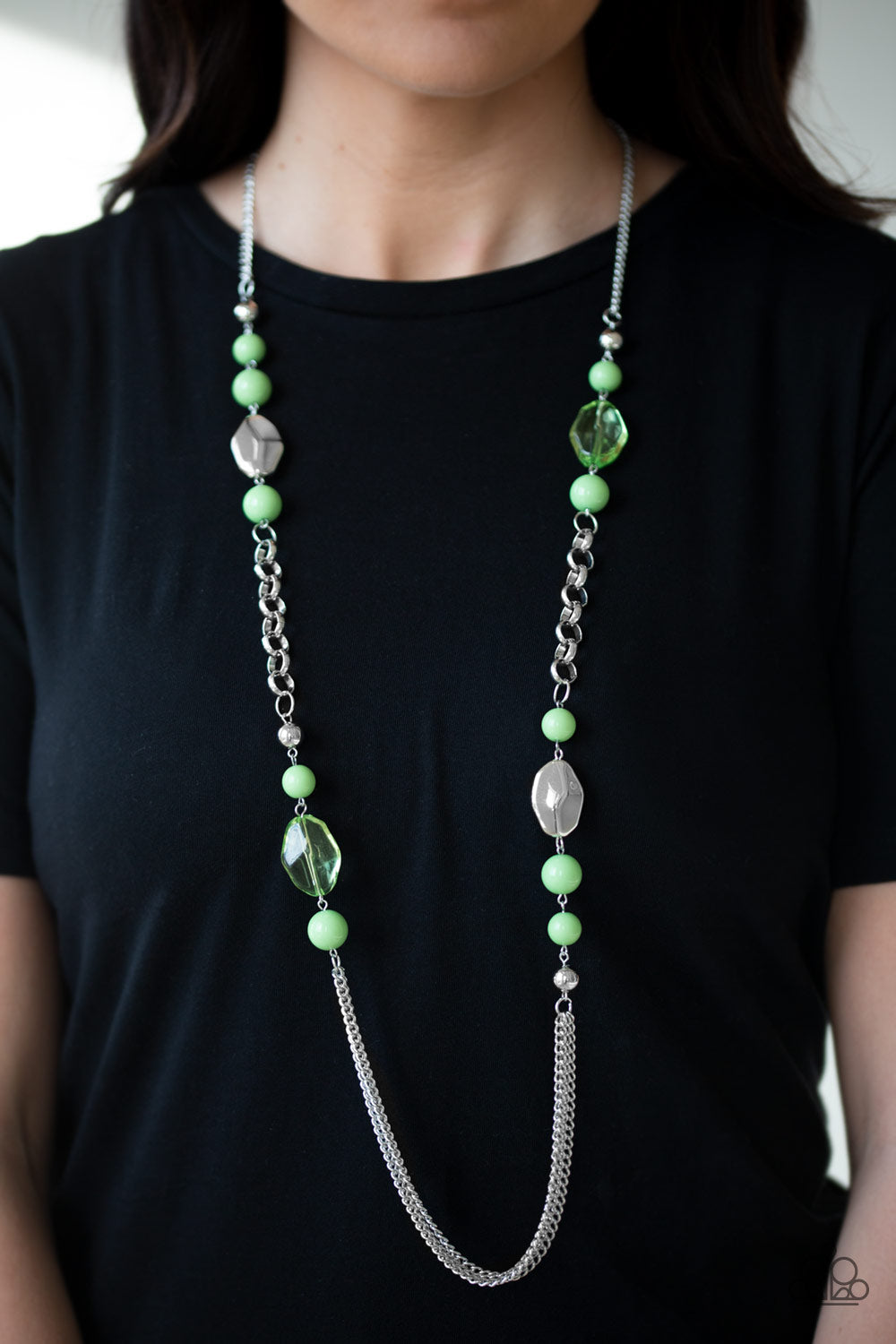 Paparazzi ~ Marina Majesty ~ Green Necklace Set
