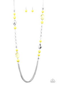Paparazzi ~ Marina Majesty ~ Yellow Necklace Set